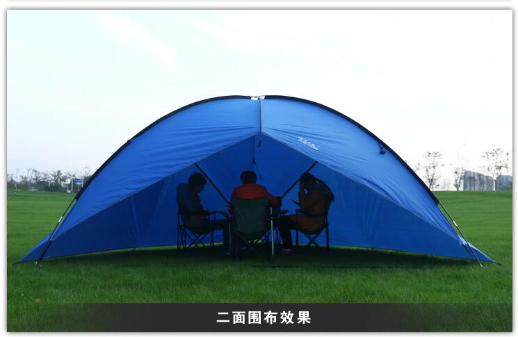 Cheap Goat Tents Camping Picnic 4.8*4.8*4.8*2m 3Side Tent Sandy Beach Sunshade Waterproof Portable Fishing Canopy Gazebos Sun Shelter   